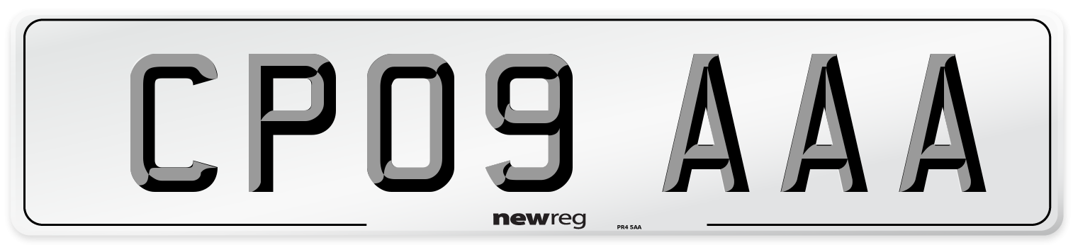 CP09 AAA Number Plate from New Reg